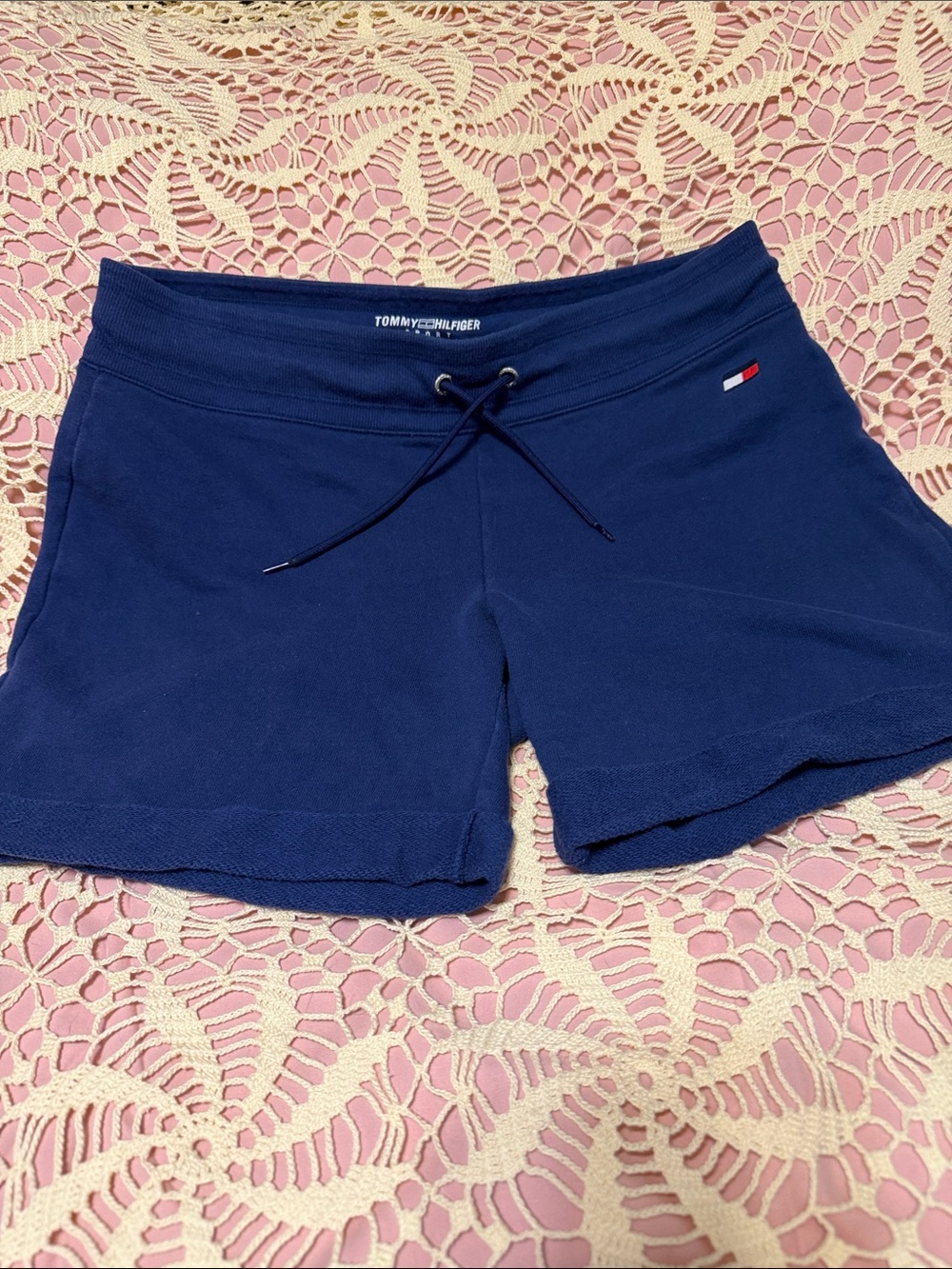 Tommy Hilfiger Navy Blue Women's Drawstring Athletic Shorts